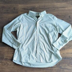 Men's Eddie Bauer Green Striped Shirt